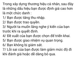 Dấu hiệu nhận biết bạn được đánh giá cao hơn